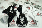 Fairings for Kawasaki ZX6R 636 (2024-2025) Black, White Half Split at KingsMotorcycleFairings.com
