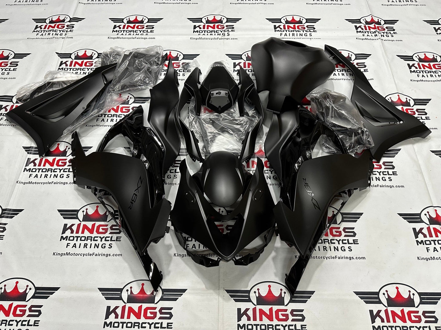 Fairings for Kawasaki ZX6R 636 (2024-2025) Flat Black, Gloss Black at KingsMotorcycleFairings.com