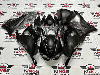 Fairings for Kawasaki ZX6R 636 (2024-2025) Flat Black, Gloss Black at KingsMotorcycleFairings.com
