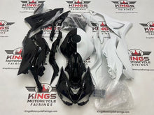 Fairings for Kawasaki ZX6R 636 (2026) Black, White Half Split at KingsMotorcycleFairings.com