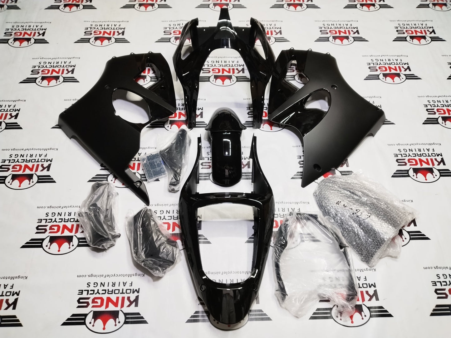 Fairings for Kawasaki ZZR600 (2005-2008) Black, Matte Black, Silver from KingsMotorcycleFairings.com