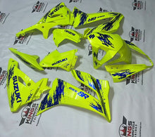 Fairings for Suzuki GSX-8R Fairings (2024-2025) Neon Yellow, Blue Splash at KingsMotorcycleFairings.co