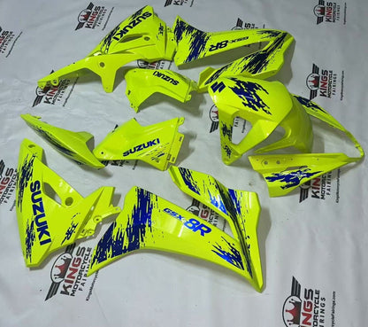 Fairings for Suzuki GSX-8R Fairings (2024-2025) Neon Yellow, Blue Splash at KingsMotorcycleFairings.co