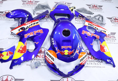 Fairings for Suzuki GSXR1000 (2000-2002) Blue RedBull at KingsMotorcycleFairings.com