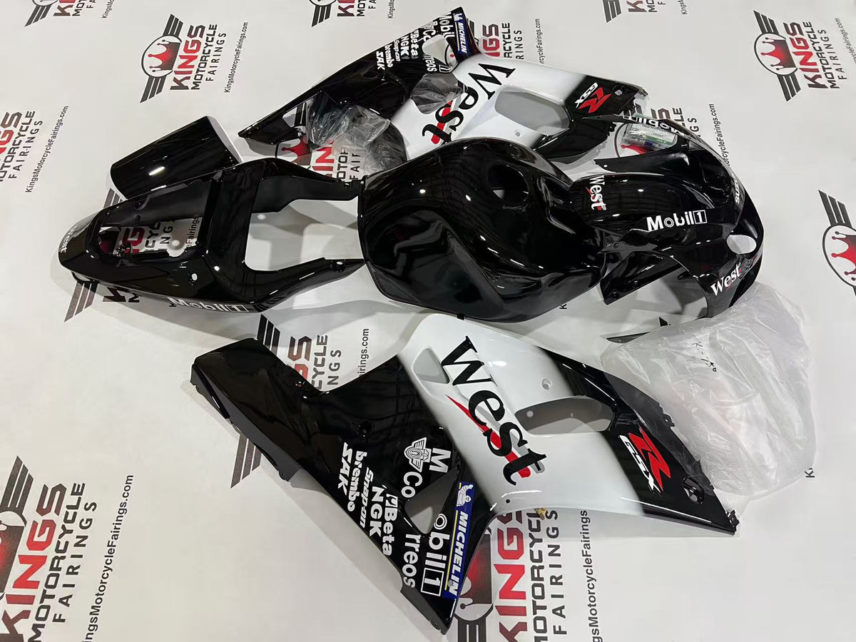 Fairings for Suzuki GSXR600 (2000-2003) Black, White, Red West at KingsMotorcycleFairings.com.