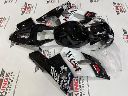 Fairings for Suzuki GSXR600 (2000-2003) Black, White, Red West at KingsMotorcycleFairings.com.