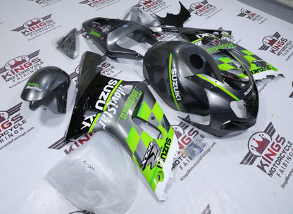 Fairings for Suzuki GSXR600 (2000-2003) Gray, Green, White at KingsMotorcycleFairings.com