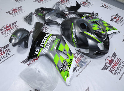 Fairings for Suzuki GSXR600 (2000-2003) Green, Gray Telefonica at KingsMotorcycleFairings.com