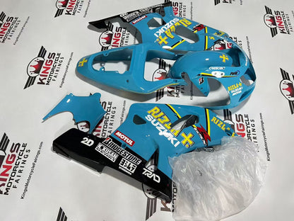 Fairings for Suzuki GSXR750 Fairings (2000-2003) Baby Blue, Yellow Rizla from KingsMotorcycleFairings.com