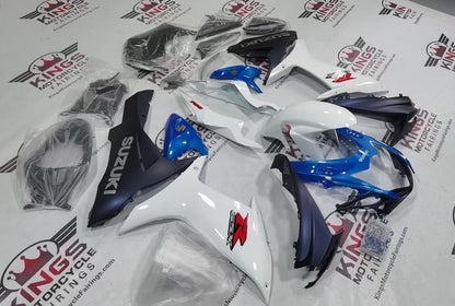 Fairings for Suzuki GSXR750 (2011-2024) White, Blue, Matte Blue at KingsMotorcycleFairings.com