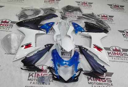 Fairings for Suzuki GSXR750 (2011-2024) White, Blue, Matte Blue from KingsMotorcycleFairings.com