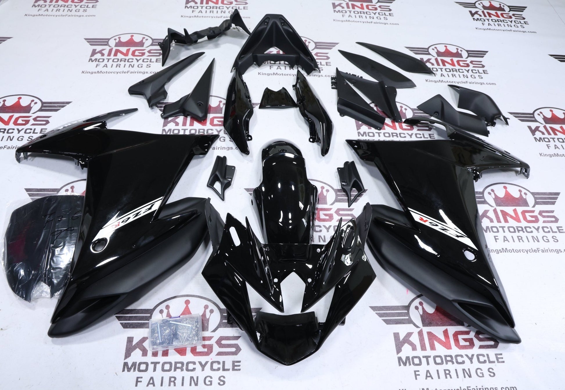 Fairings for Yamaha FZ6R (2009-2015) Black Gloss from KingsMotorcycleFairings.com