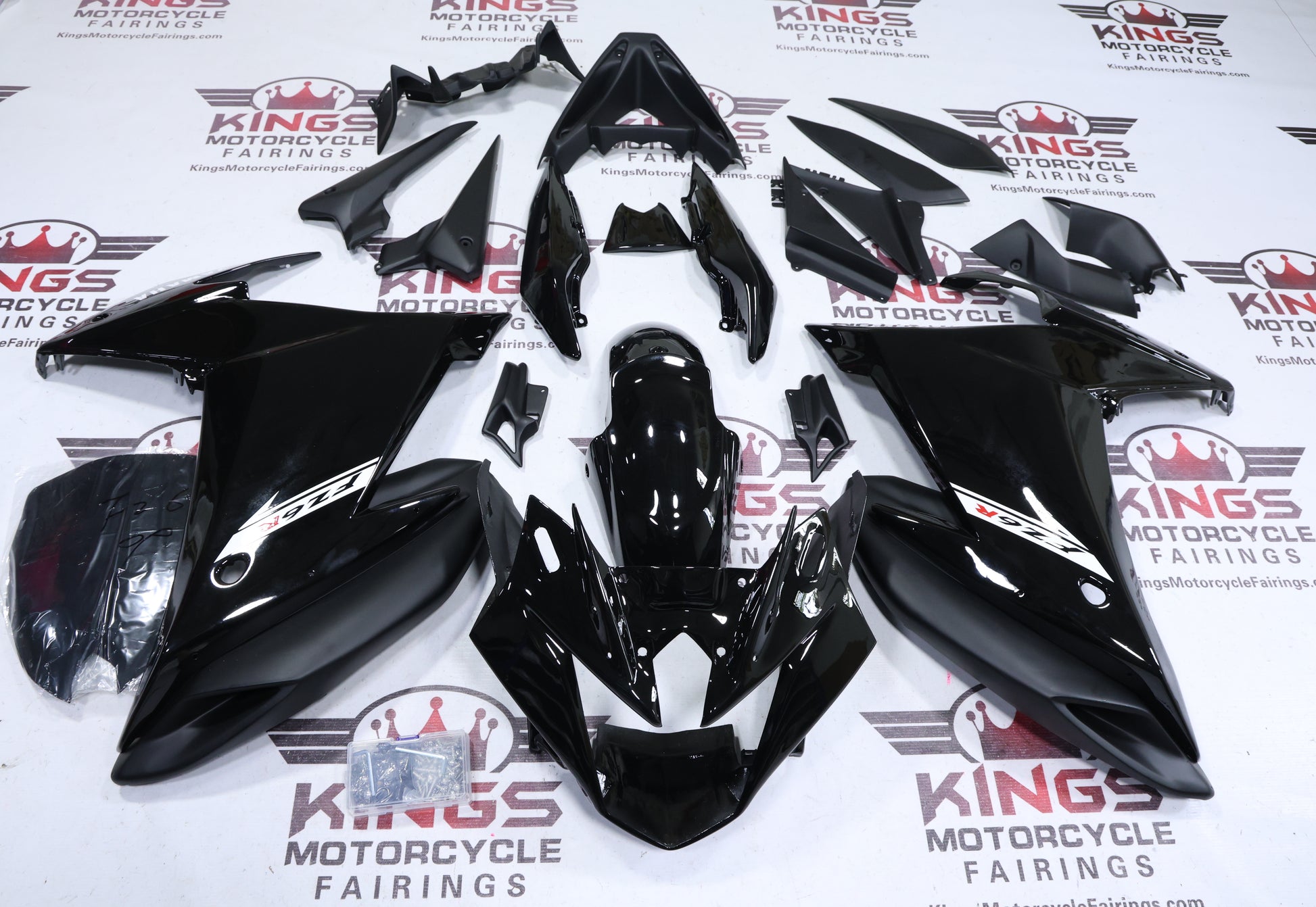 Fairings for Yamaha FZ6R (2009-2015) Black Gloss from KingsMotorcycleFairings.com