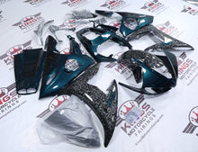 Fairings for Yamaha R6 (2005) Green, Faux Forged Carbon Fiber at KingsMotorcycleFairings.com