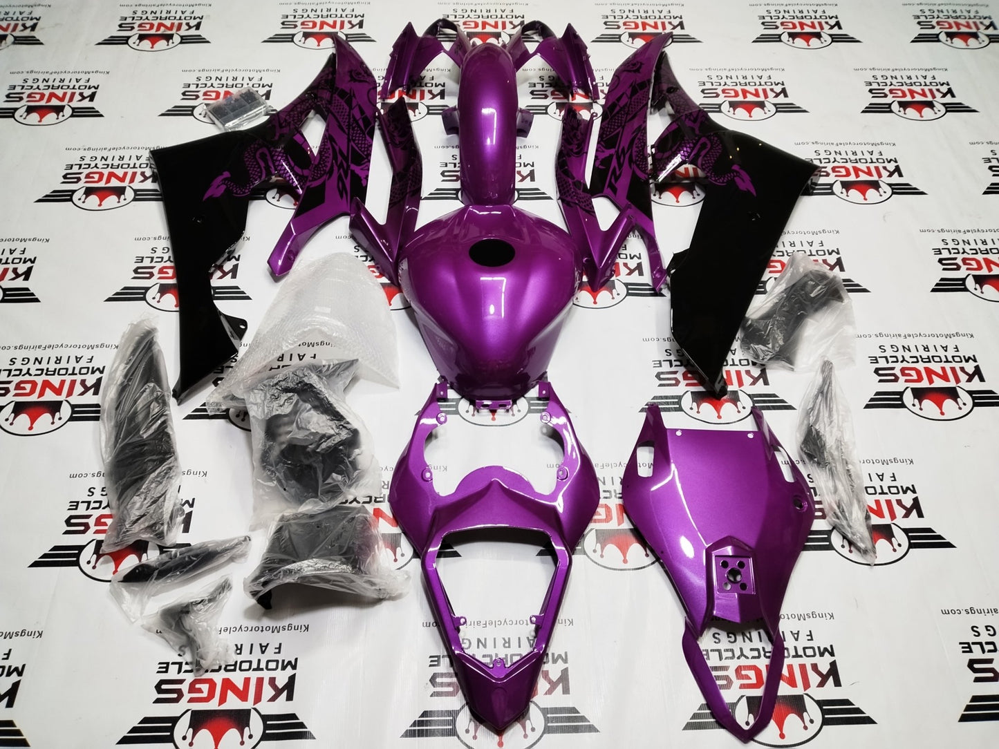 Fairings for Yamaha R6 (2006-2007) Purple, Black Dragon at KingsMotorcycleFairings.com
