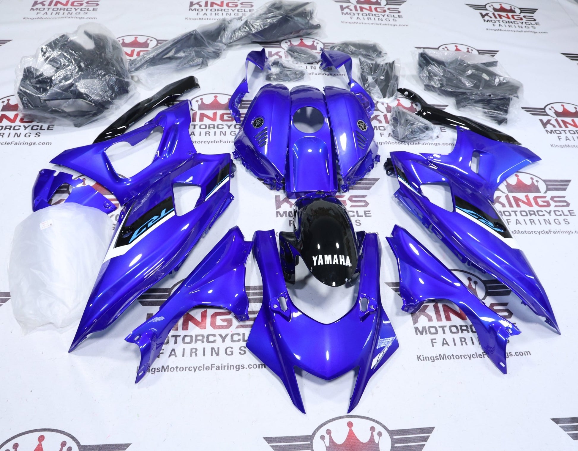 Fairings for Yamaha R7 (2021-2025) Blue, White, Turquoise at KingsMotorcycleFairings.com