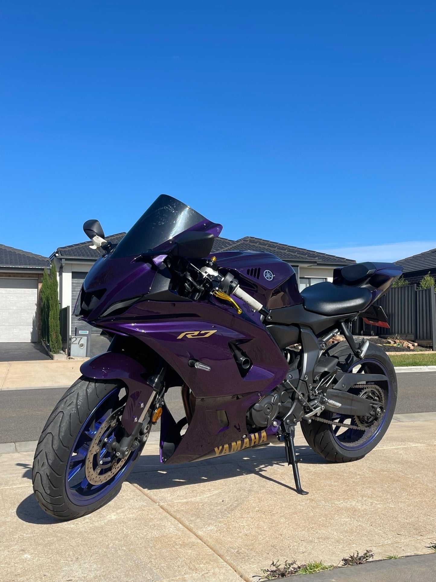 Fairings for Yamaha R7 (2021-2025) Purple Gloss, Gold at KingsMotorcycleFairings.com