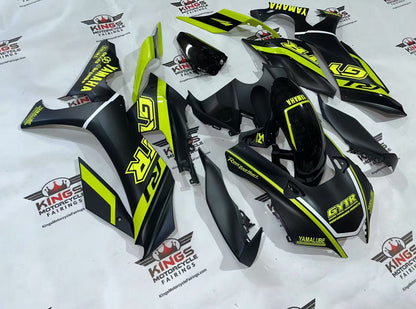 Fairings for Yamaha YZF-R1 (2020-2025) Matte Black, Neon Yellow GYTR from KingsMotorcycleFairings.com