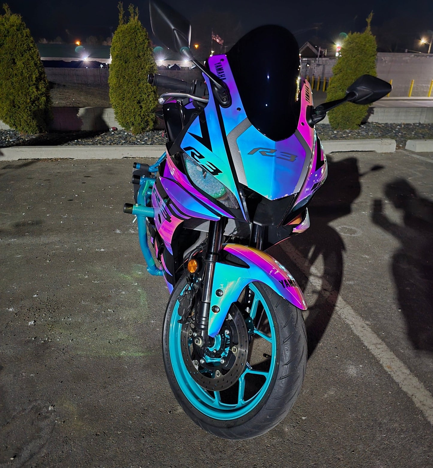 Fairings for Yamaha YZF-R3 (2019-2021) Chrome Chameleon, Black at KingsMotorcycleFairings.com