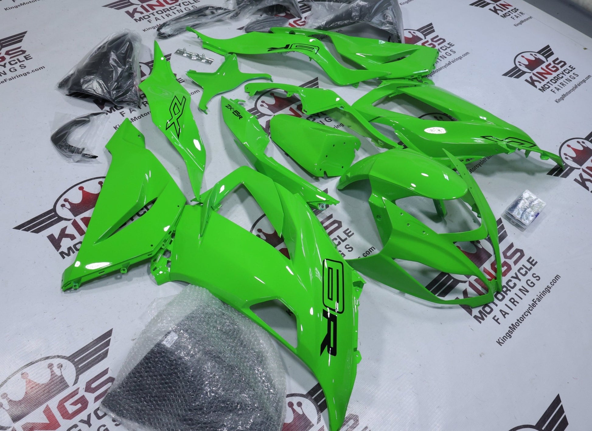 Green Fairing Set for Kawasaki ZX6R 636 (2013-2018) from KingdMotorcycleFairings.com