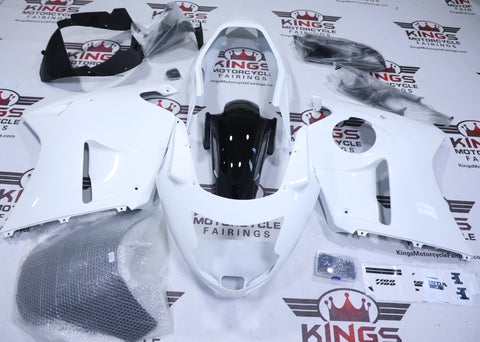 HONDA CBR1100XX Super Blackbird Fairings (1996-2007) White, Black at KingsMotorcycleFairings.com