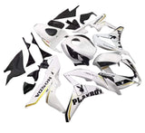 HONDA CBR600RR Fairings (2007-2008) White, Black, Gold Playboy at KingsMotorcycleFairings.com