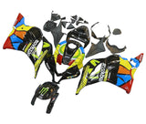 HONDA CBR600RR Fairings (2009-2012) Black Multicolored Movistar at KingsMotorcycleFairings.com
