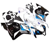 HONDA CBR600RR Fairings (2009-2012) White, Black, Blue Drip at KingsMotorcycleFairings.com