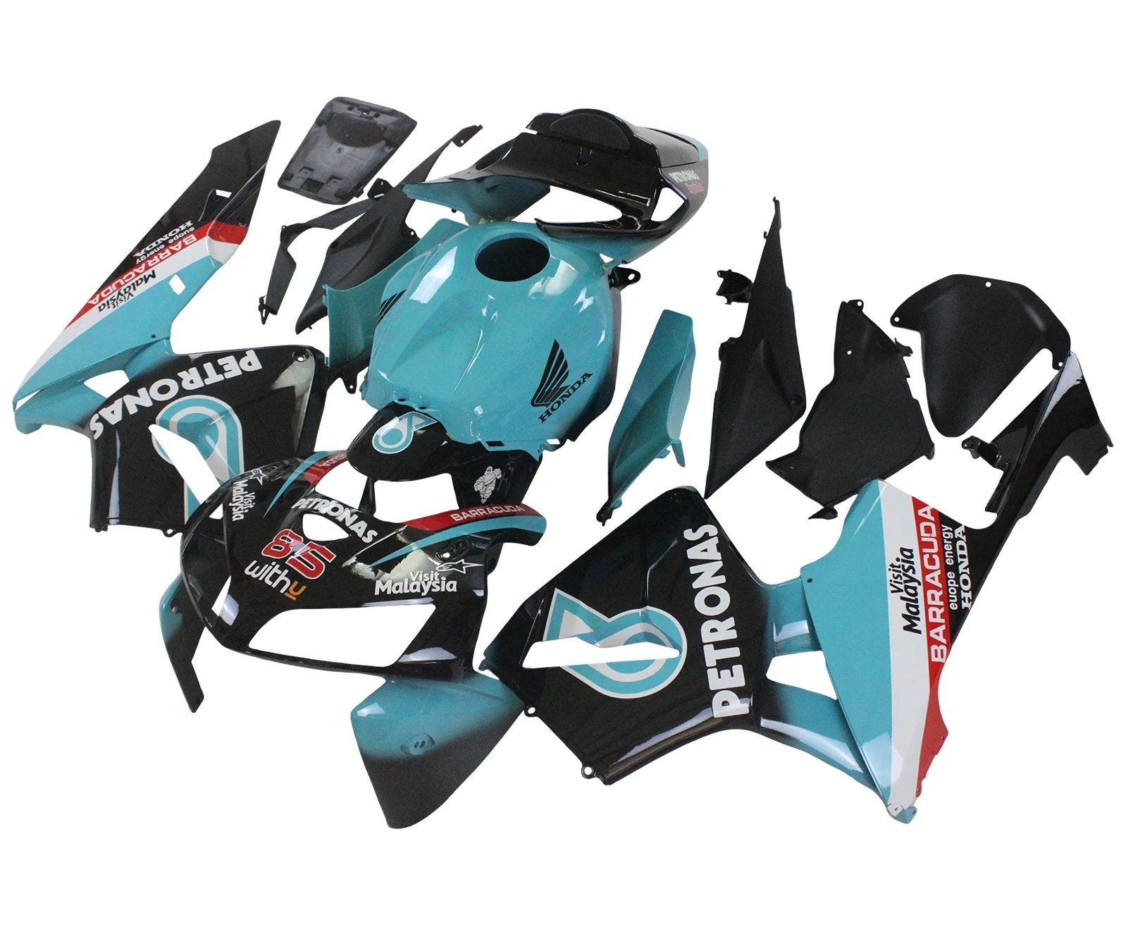 HONDA CBR600RR Fairings (2005-2006) Turquoise Blue, Black, Petronas at KingsMotorcycleFairings.com