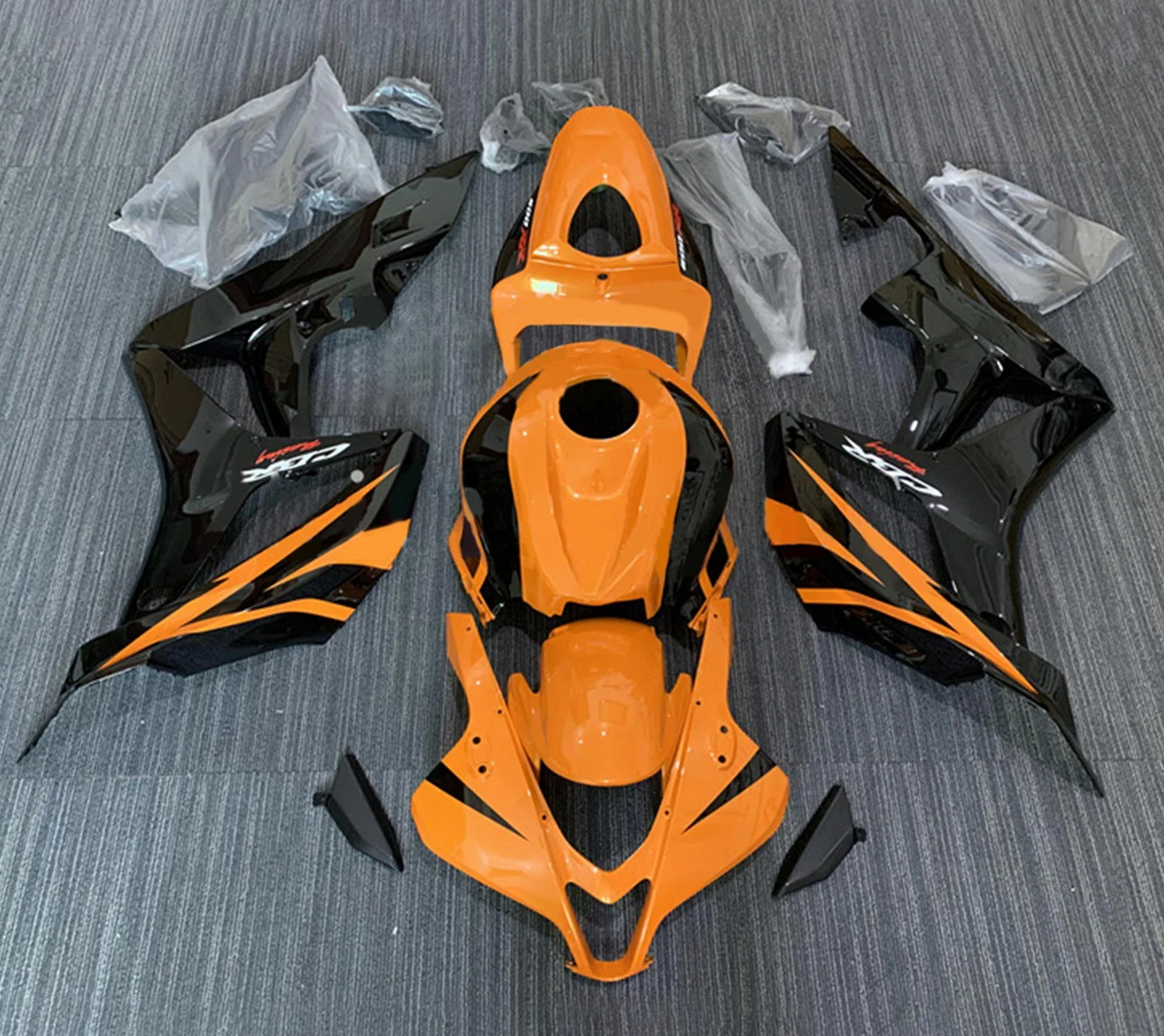 HONDA CBR 600RR Fairings (2007-2008) Orange, Black at KingsMotorcycleFairings.com