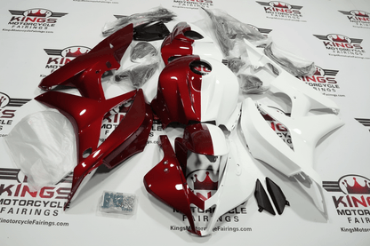HONDA CBR600RR Fairings (2007-2008) Red Candy, White Split at KingsMotorcycleFairings.com
