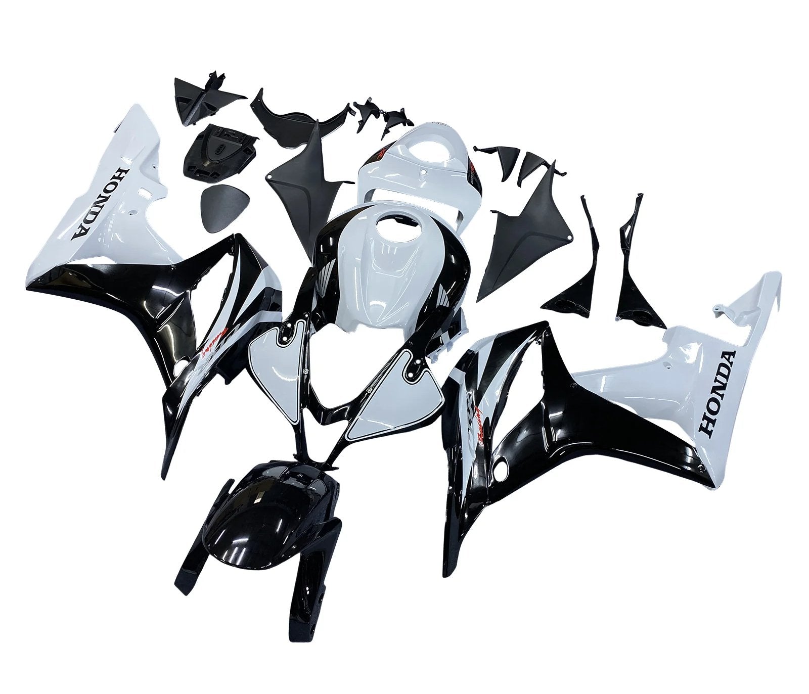 HONDA CBR 600 Fairings (2007-2008) White, Black at KingsMotorcycleFairings.com