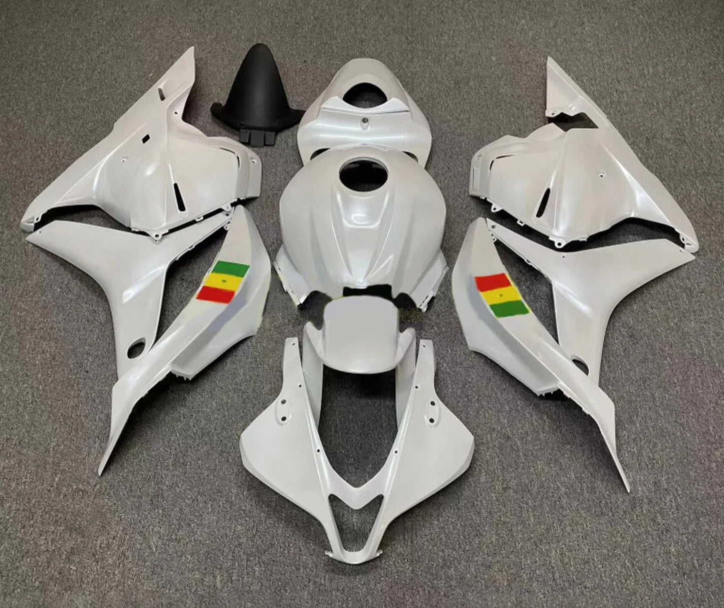 HONDA CBR600RR Fairings (2007-2008) White, Country Flag at KingsMotorcycleFairings.com