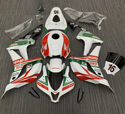 Shop Honda CBR600RR Fairings (2007-2008) White, Red, Green Castrol 16 from KingsMotorcycleFairings.com