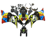 HONDA CBR 600 Fairings (2009-2012) Black Multicolored Movistar at KingsMotorcycleFairings.com