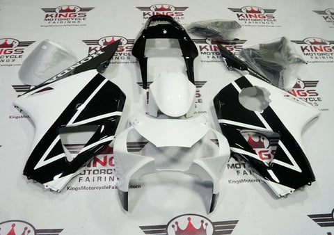 HONDA CBR900RR 954 Fairings (2002-2003) White, Black at KingsMotorcycleFairings.com
