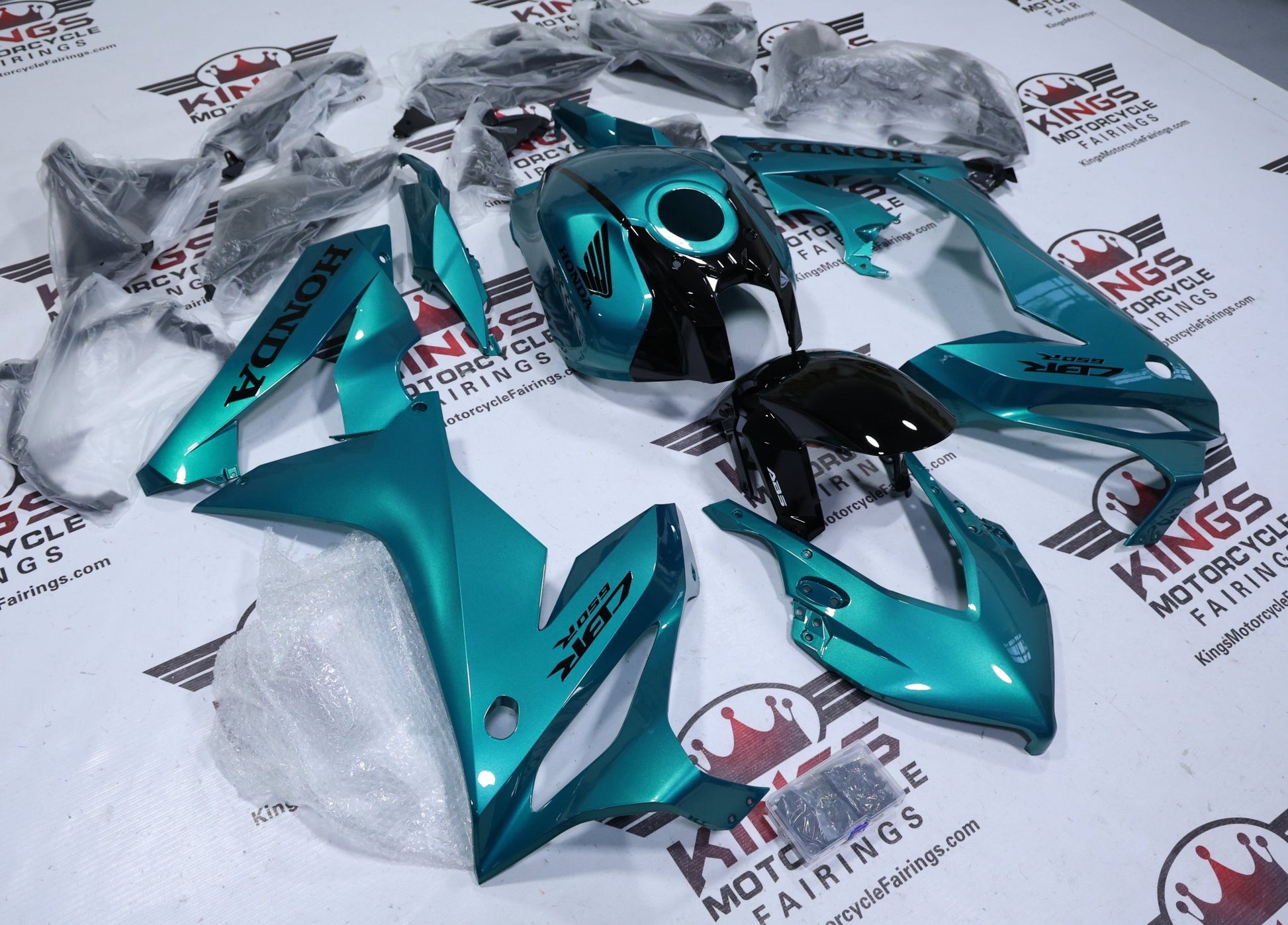 HONDA CBR650R Fairings (2021-2023) Green, Black from KingsMotorcycleFairings.com