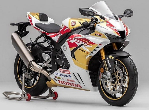 Honda CBR1000RR-R Fairings (2020-2023) White, Gold, Red HRC at KingsMotorcycleFairings.com 