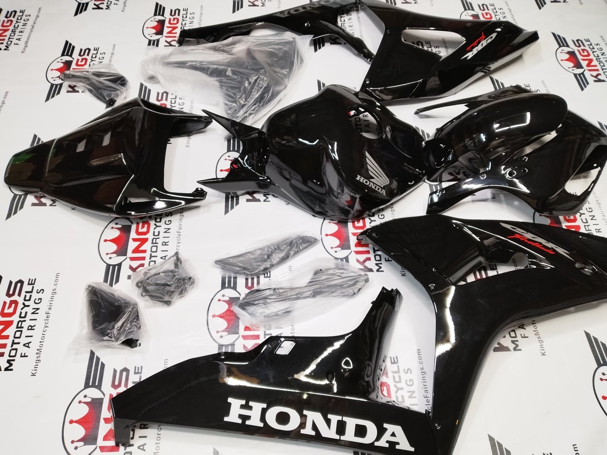 Honda CBR1000RR Fairing Kit (2006-2007) Black, Gray, Red from KingsMotorcycleFairings.com
