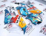 Honda CBR1000RR Fairing Kit (2006-2007) Blue Turquoise, Orange Repsol at KingsMotorcycleFairings.com
