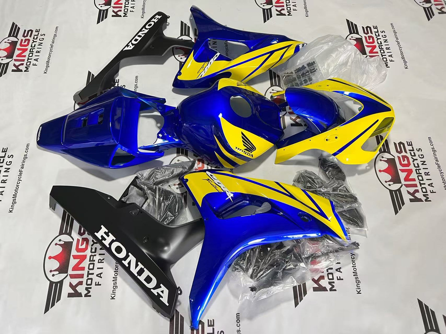 Honda CBR1000RR Fairing Kit (2006-2007) Blue, Yellow, Matte Black at KingsMotorcycleFairings.com