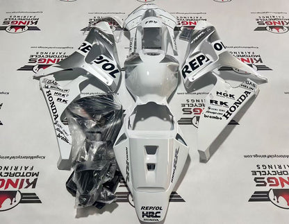Honda CBR1000RR Fairing Kit (2006-2007) White, Silver Gas Repsol at KingsMotorcycleFairings.com