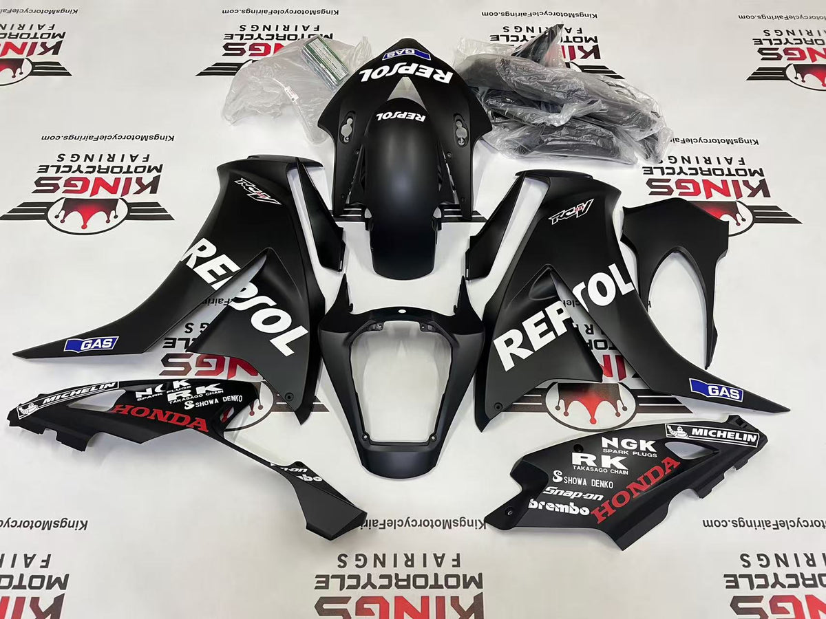 Honda CBR1000RR Fairing Kit (2012-2016) Matte Black, White Repsol at KingsMotorcycleFairings.com