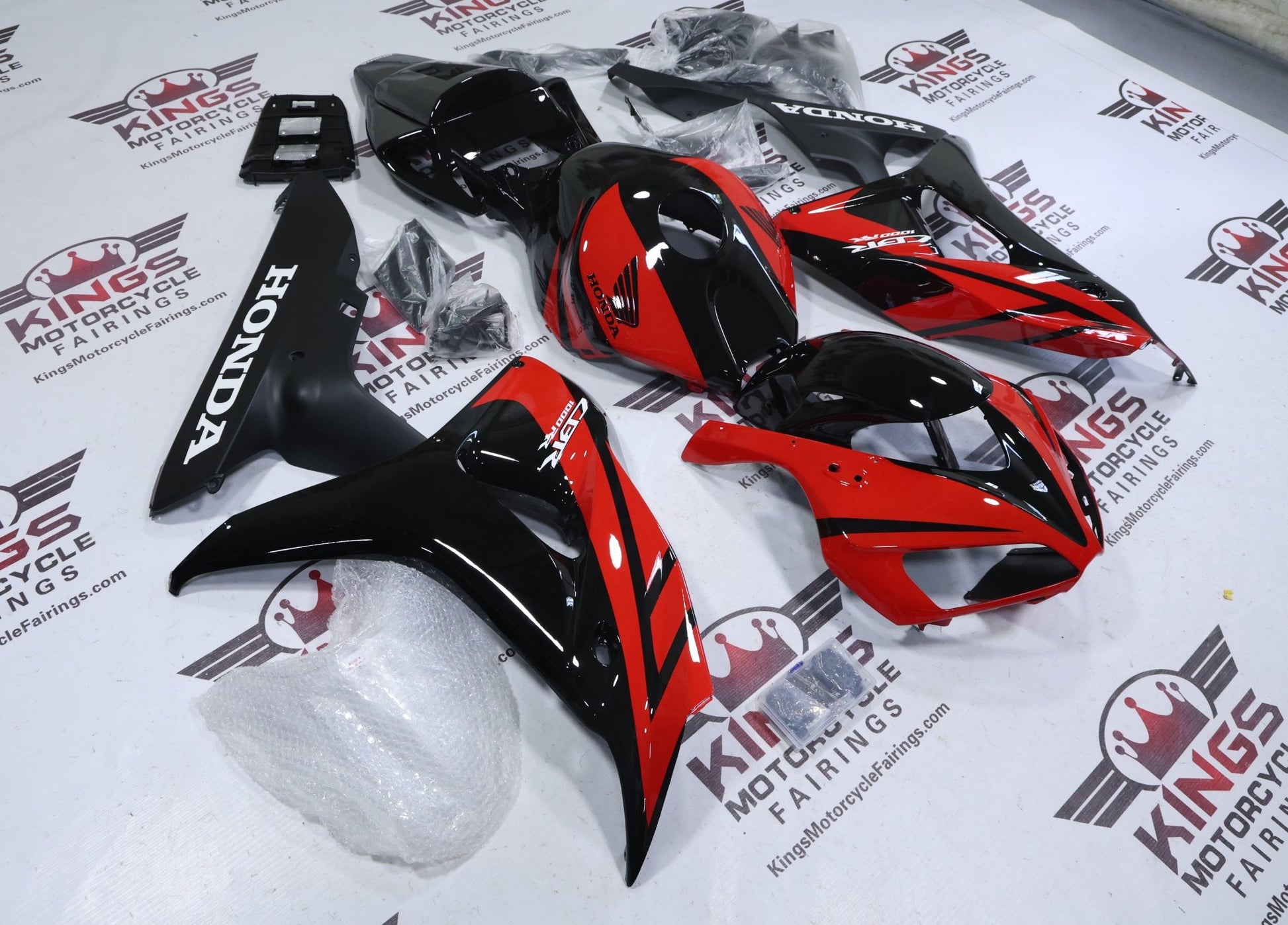 Honda CBR1000RR Fairing Set (2006-2007) Red, Black, White, Matte Black at KingsMotorcycleFairings.com