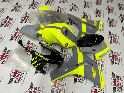 Honda CBR1000RR Fairing Set (2008-2011) Neon Yellow, Gray at KingsMotorcycleFairings.com