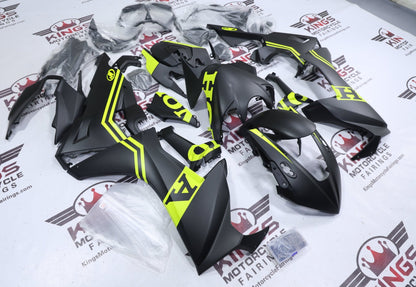 Honda CBR1000RR Fairing Set (2017-2025) Matte Black, Neon Yellow at KingsMotorcycleFairings.com