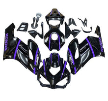 Honda CBR 1000RR Fairings (2004-2005) Black, Purple Stripes at KingsMotorcycleFairings.com