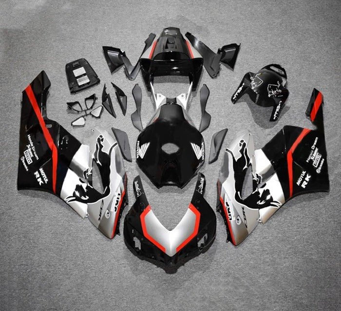 Honda CBR 1000RR Fairings (2004-2005) Black, Silver, Red Bull at KingsMotorcycleFairings.com