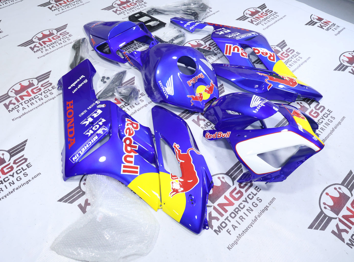 Honda CBR1000RR Fairings (2004-2005) Blue, Yellow, Red, Bull from KingsMotorcycleFairings.com