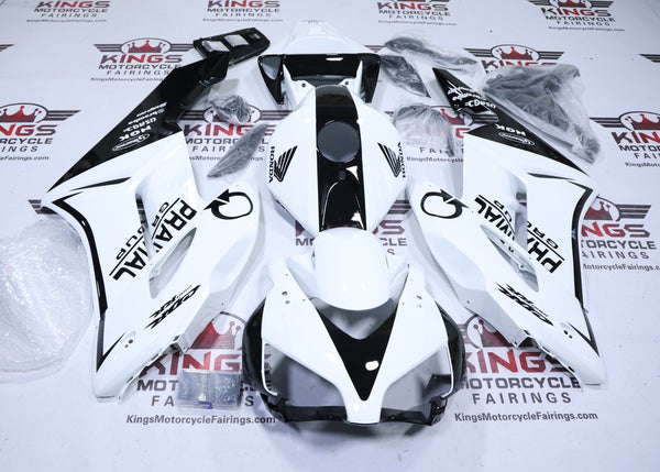 Honda CBR1000RR Fairings (2004-2005) White, Black Stripe Pramac at KingsMotorcycleFairings.com